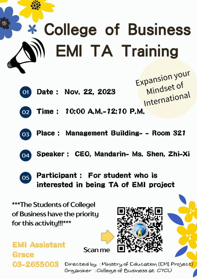 Read more about the article 2023/11/22 EMI TA Training